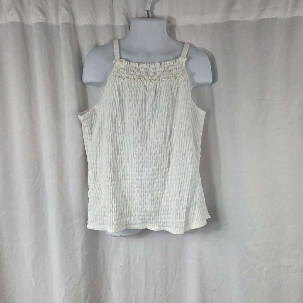 Oshkosh Bgosh Girls Size 10 Sleeveless Smock Tank Top White